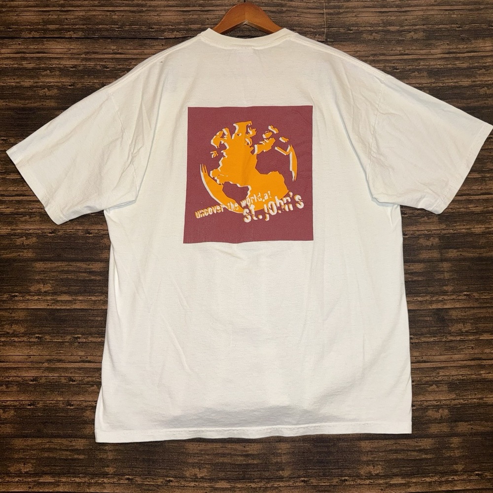 Vintage 1997 St. John's University Graphic T Shirt Jerzees Size XL